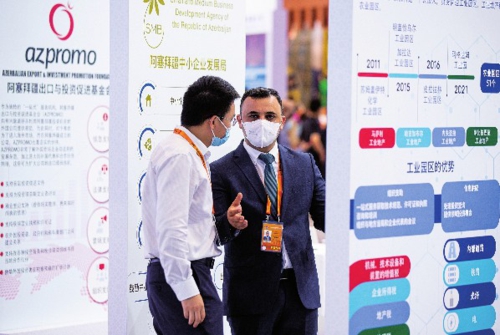 2021年北京服贸会一角。中国经济导报记者苗露/摄