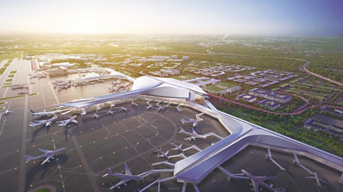 太原武宿国际机场改扩建T3航站楼效果图。山西省发展改革委/供图