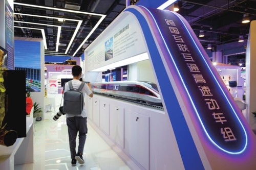 2021年北京服贸会一角。中国经济导报记者 苗露/摄