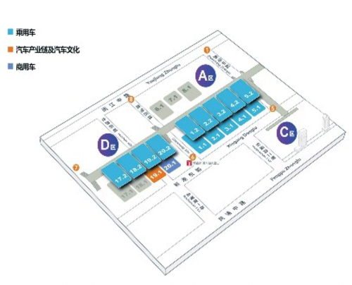 广州国际车展平面图。